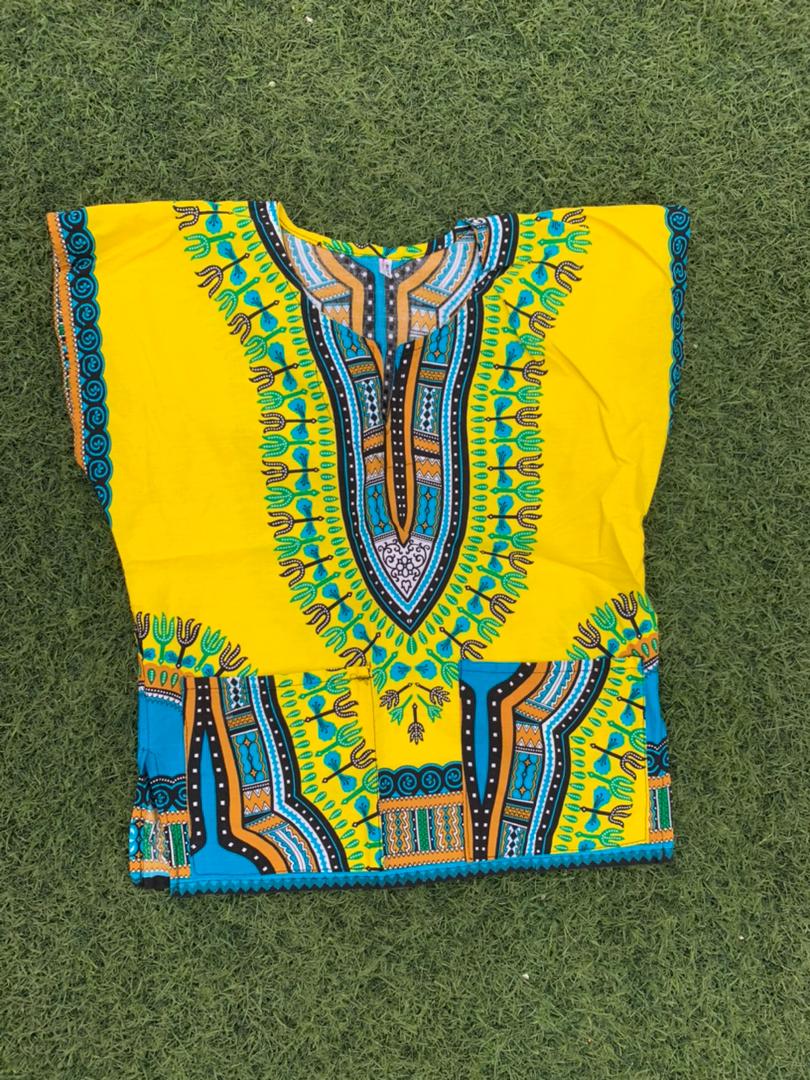African print yellow boy shirt size 1-2years