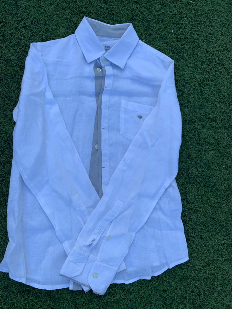 Armani junior luxury white shirt size M