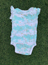 Load image into Gallery viewer, Blue and gold dotted bodysuit Size 0-6months
