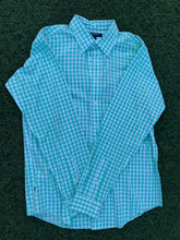 Load image into Gallery viewer, Brooks brothers green and white striped shirt size L
