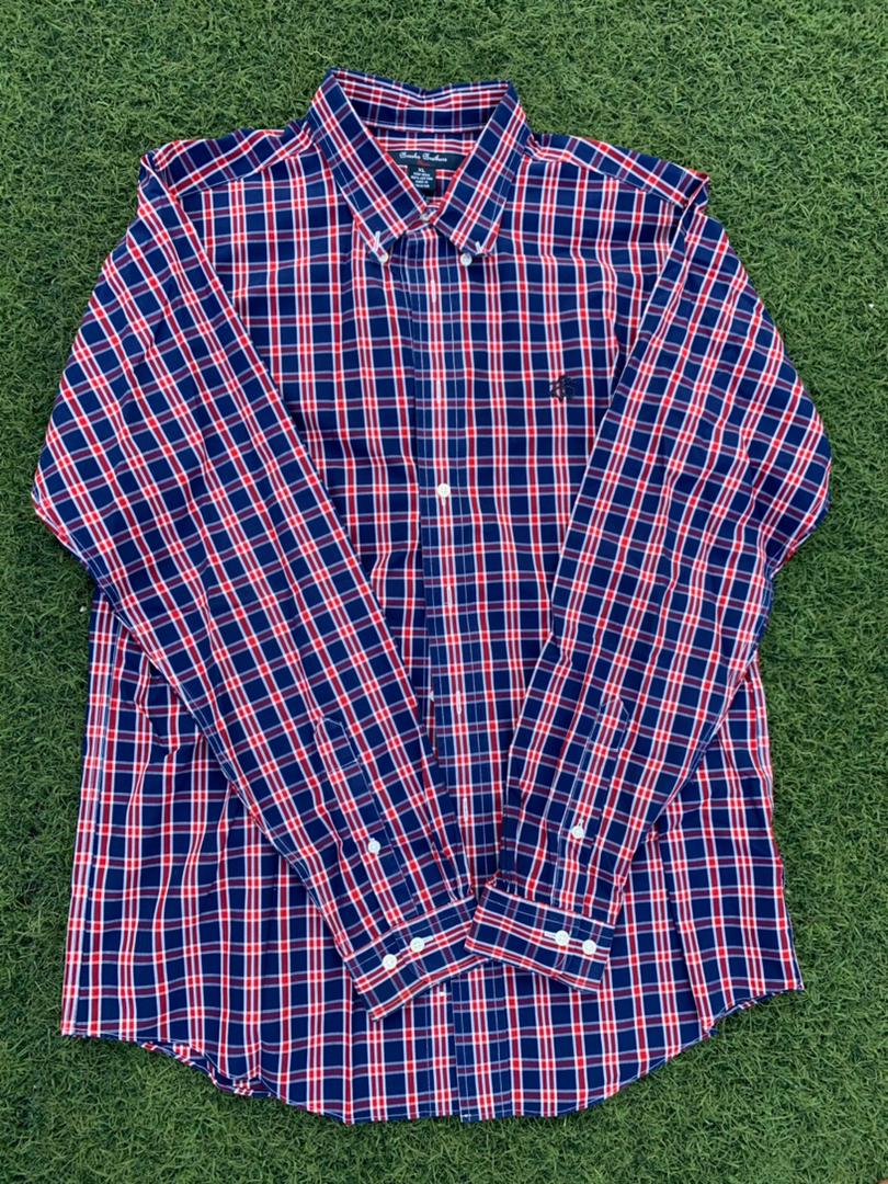 Brooks brothers red and blue check shirt size XL