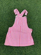 Load image into Gallery viewer, F&amp;F white and pink dungaree pink size 1-2years
