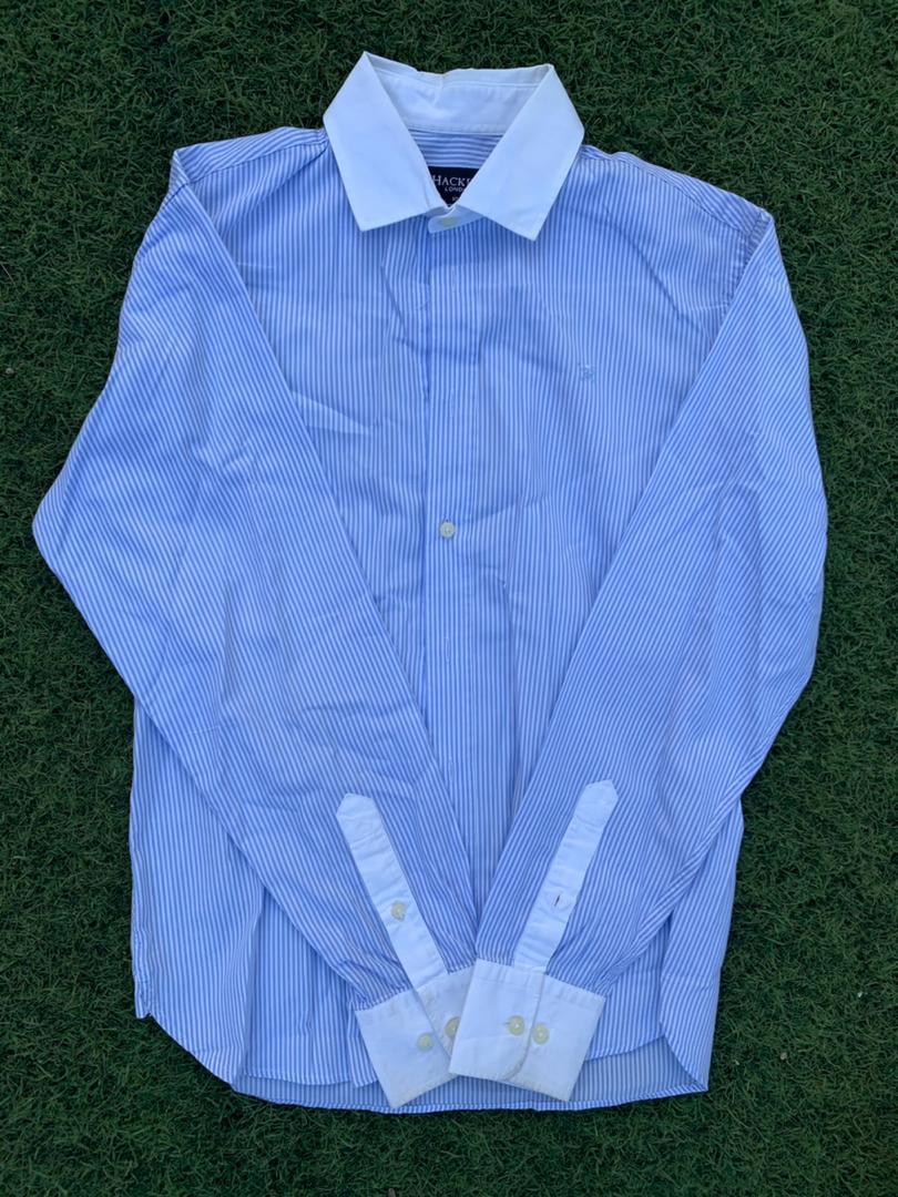 Hackett blue and white shirt size 13-14years