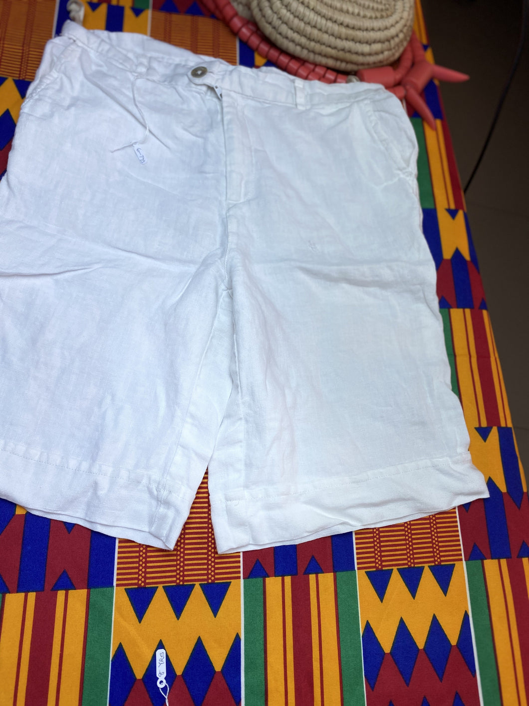 100% Cotton Linen Boys Shorts for 6-7 years
