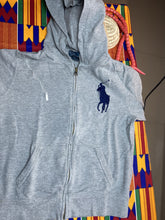 Load image into Gallery viewer, RL Grey Solid Hooded Sweatshirt - 12 years
