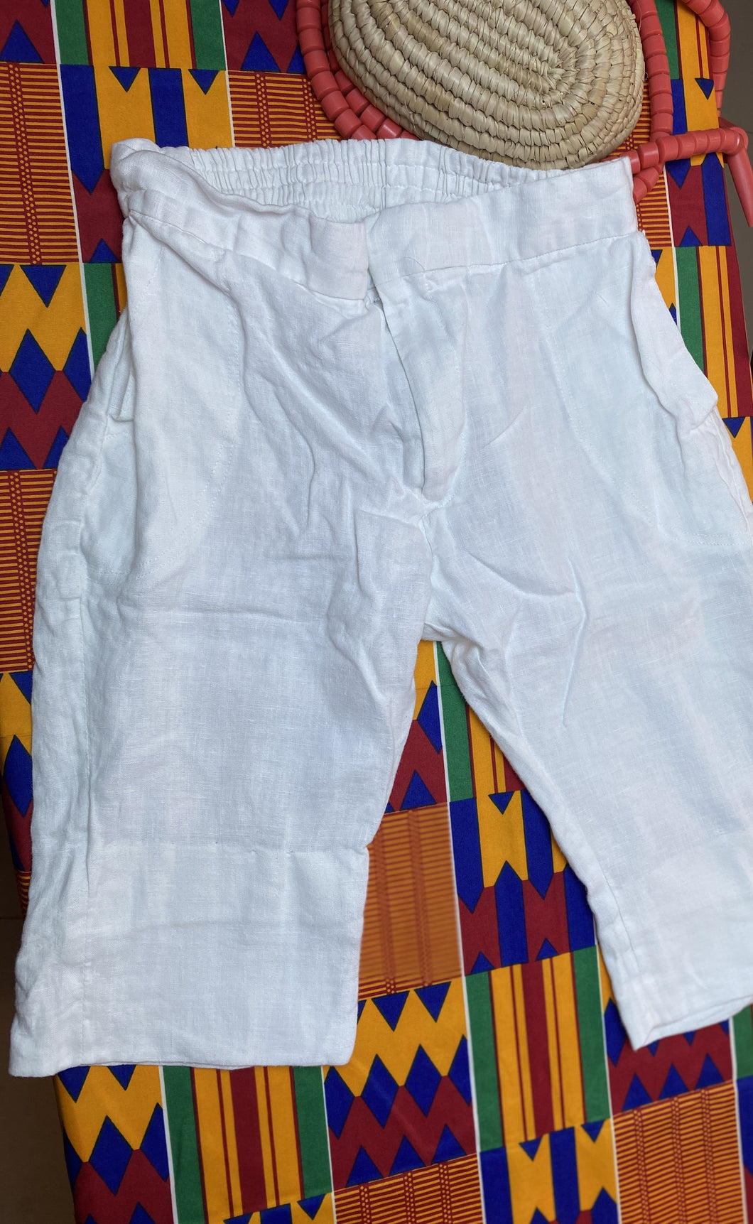 Cotton Linen White Shorts 5 to 7 years old