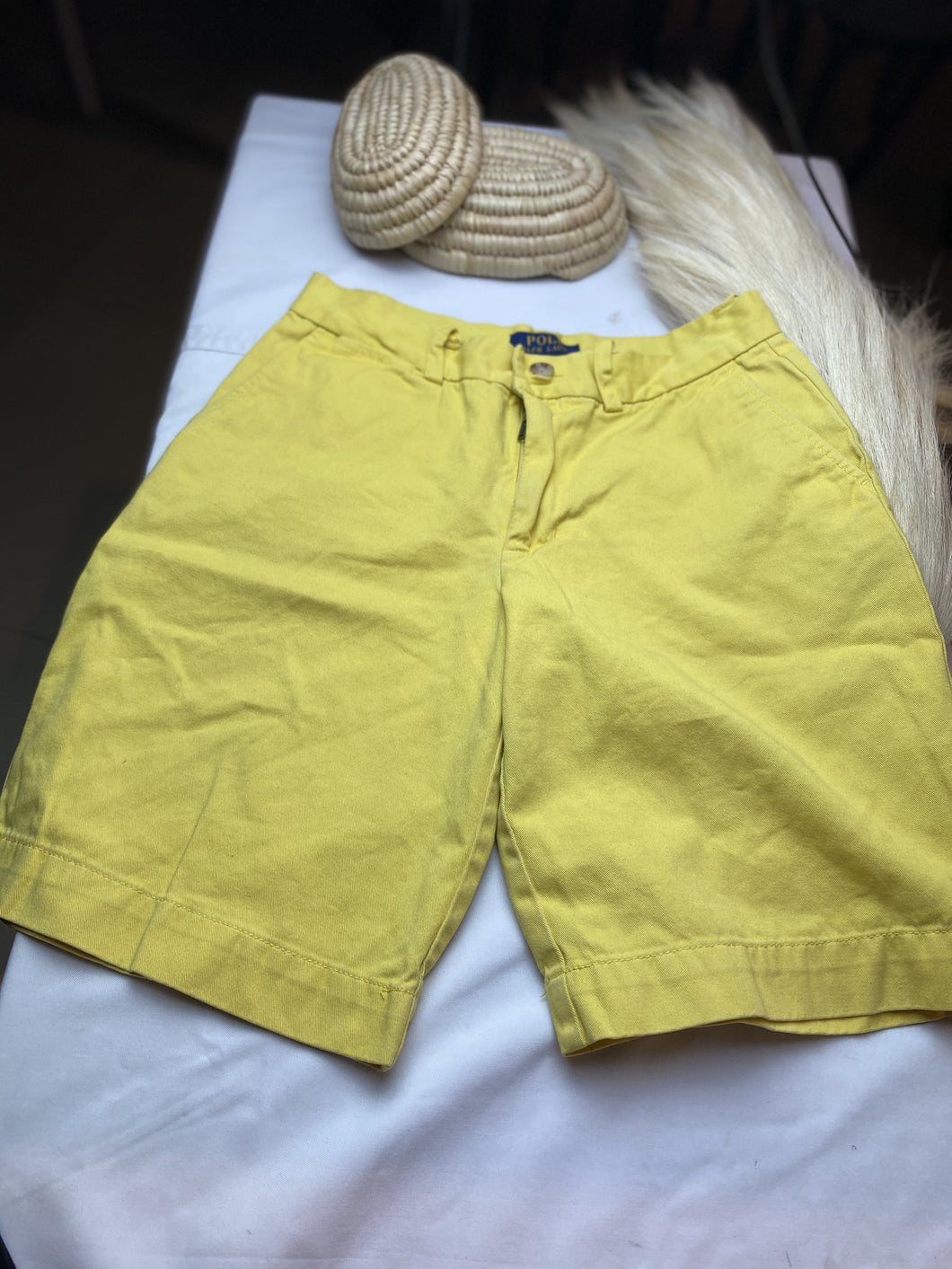 Ralph Lauren Polo Yellow Chino Shorts Boys 12 years.