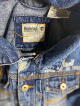 Load image into Gallery viewer, Timberland Blue Boot Logo Denim Jacket 1 to 2 years
