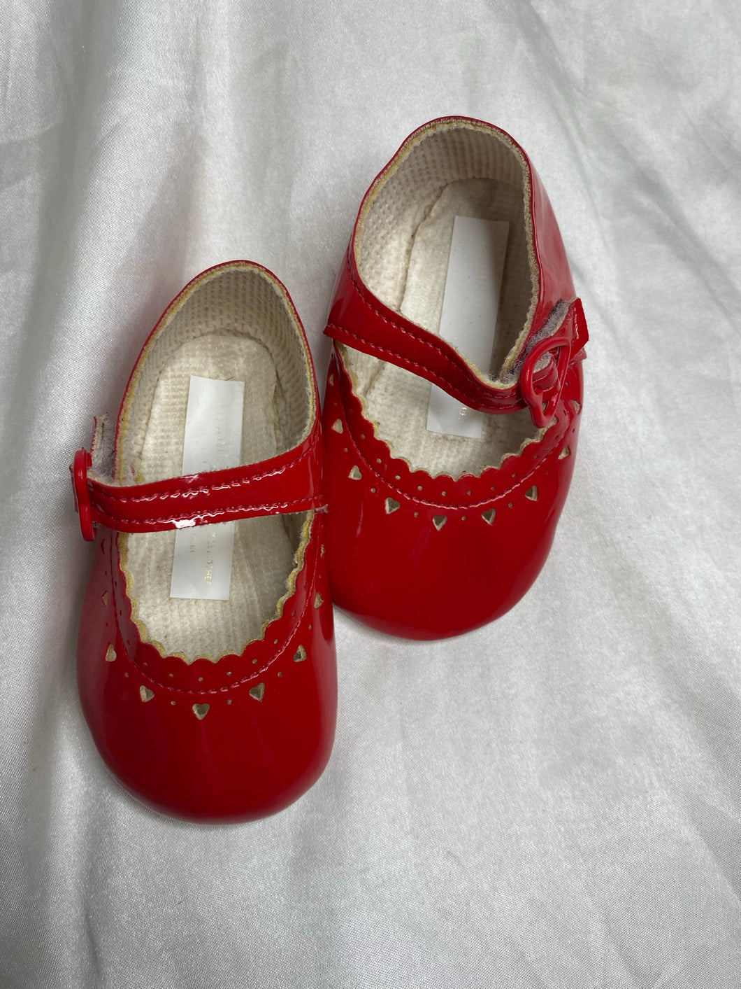 Childrensalon Children's Classics Red Leather Pre-Walker Shoes Size 3 UK/ 21 EU baby