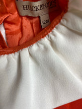 Load image into Gallery viewer, Huckabone Orange Cream Summer Linen Style Dress with Pant set  - Girls 12 Months
