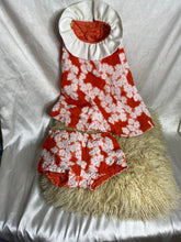 Load image into Gallery viewer, Huckabone Orange Cream Summer Linen Style Dress with Pant set  - Girls 12 Months

