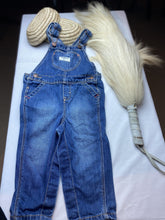 Load image into Gallery viewer, Blue Denim Jeans Dungarees for Girls 12 to 18 months
