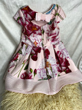 Load image into Gallery viewer, Baker UK Light Pink Flower Bloom Silk Cotton Dress - Girls 9 to 12 months
