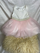 Load image into Gallery viewer, Children&#39;s Salon Exquisite Cream and Pink Tulle Dress with Diamante waist - 24 months
