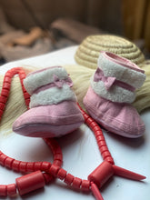 Load image into Gallery viewer, Baby soft booties White or Pink - 6 months size 1 baby
