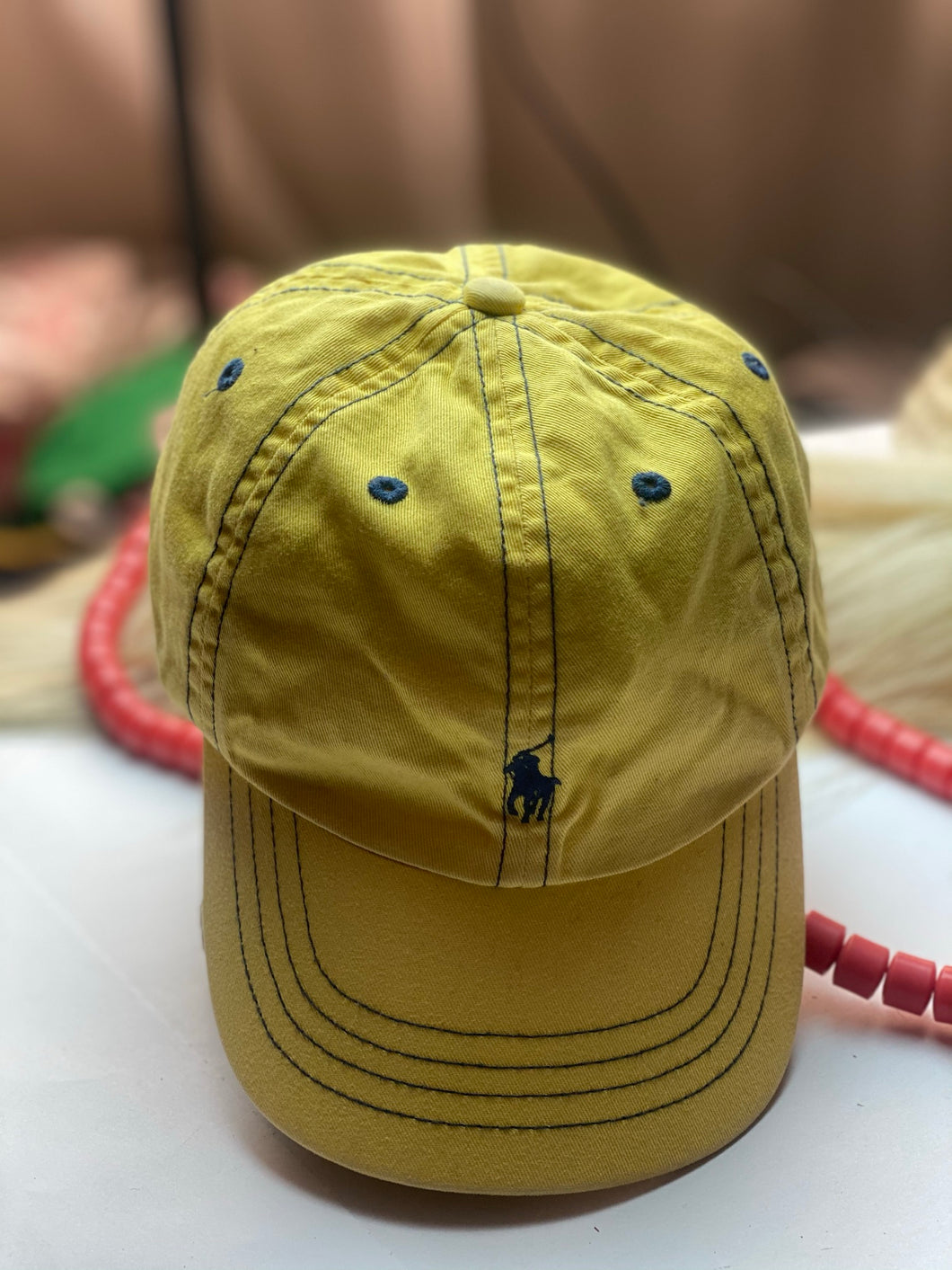 Ralph Lauren Face Cap - Yellow color - Unisex