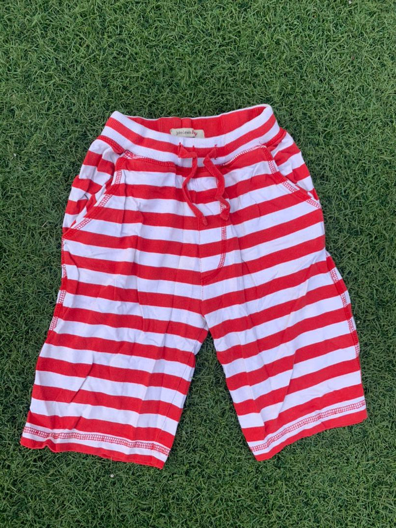 John Lewis red and white short size 3-4years