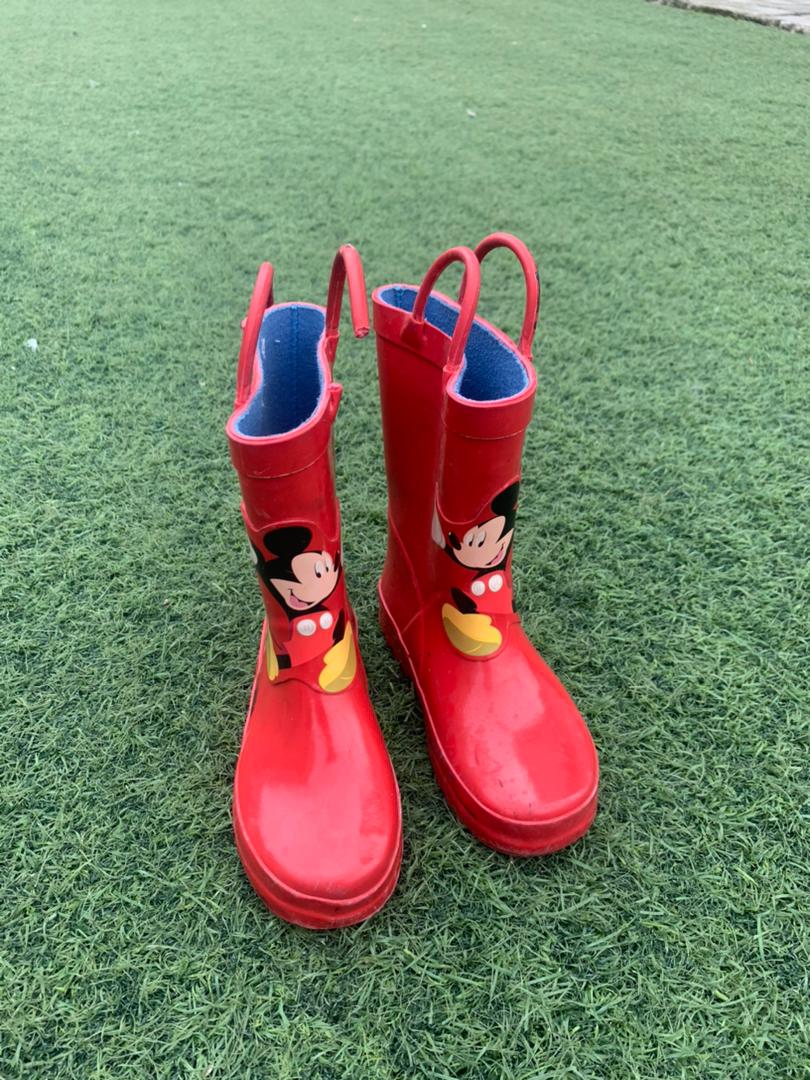 Mickey Mouse red Unisex boots size  7 US child