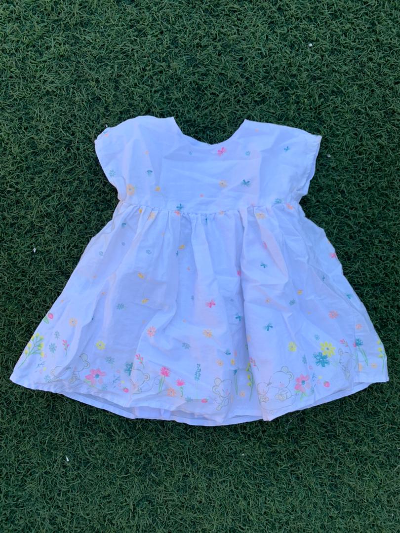 Mothercare Soft Cotton Multicolored  baby dress size 12 to 24 months