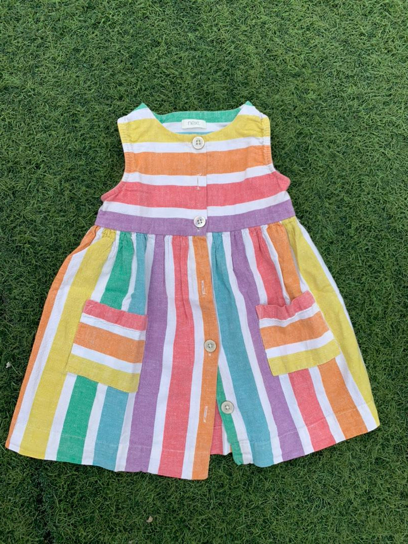 Next UK Multicolored summer girl dress size 2 to 3 years