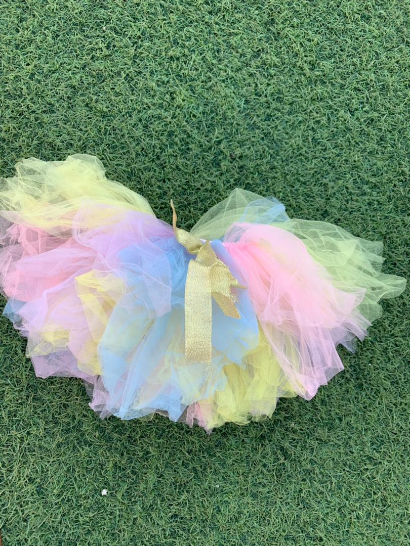 Multicolored tulle skirt size 0-1years