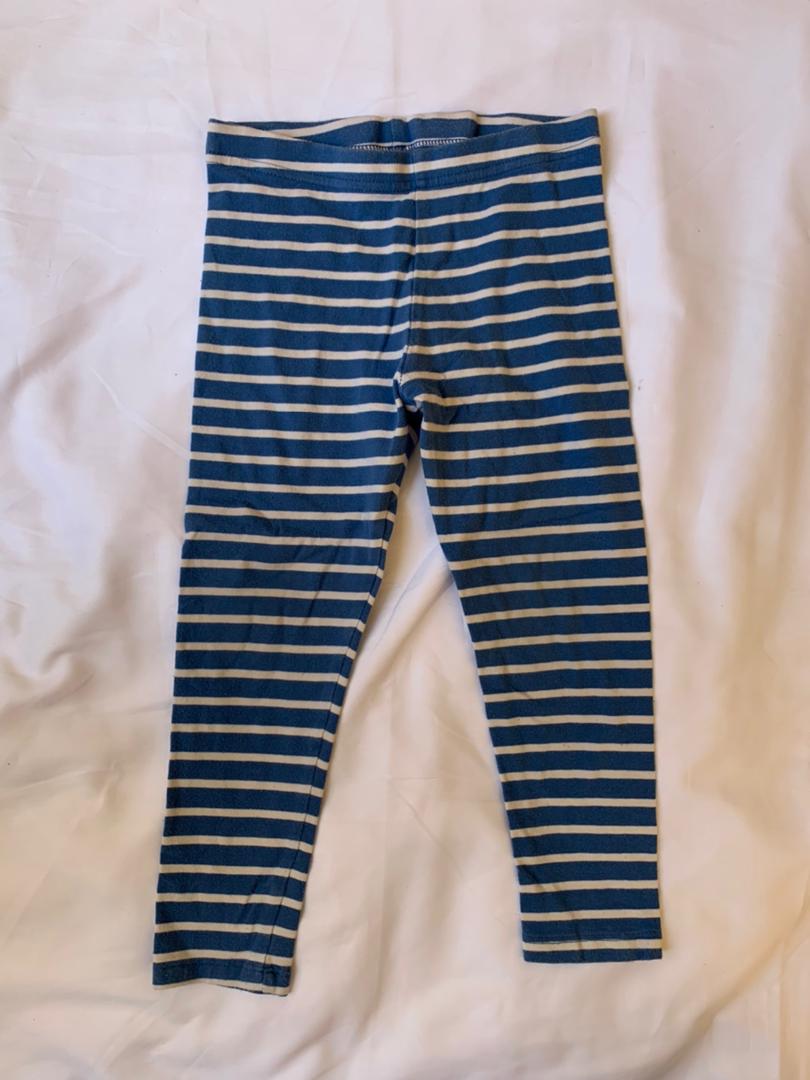 Next blue and white leggings size 3-4 years