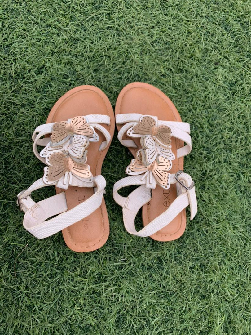 Next white girl sandals Size 24 (EU) 7 (UK)
