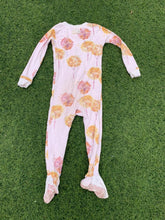 Load image into Gallery viewer, Pink flowery overall size 3-12months
