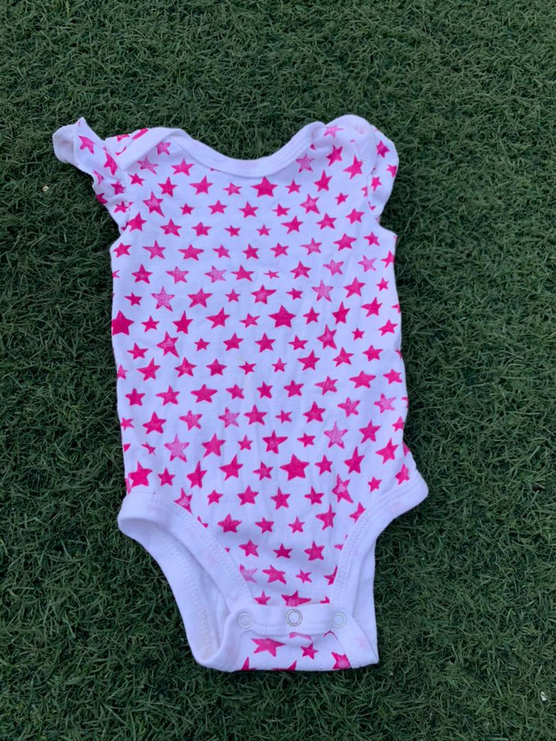 Pink stars bodysuit size 3-8months