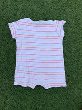 Load image into Gallery viewer, Pink striped baby overall size 6-18months
