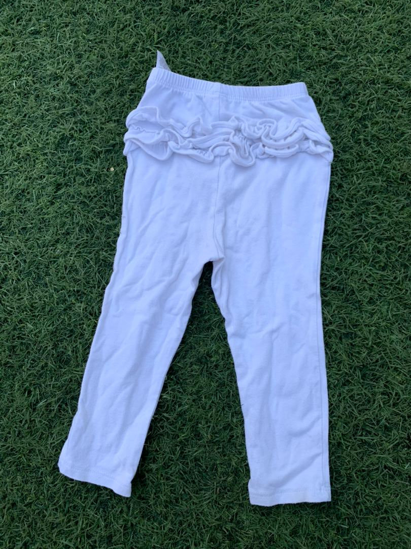 Plain white leggings size 6-12months
