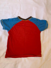 Load image into Gallery viewer, Next Uk Sleep Boys Red and blue tee size 1-2 years
