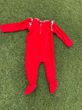 Load image into Gallery viewer, Red baby overall size 0-6months
