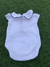 Load image into Gallery viewer, White collar bodysuit size 0-6months
