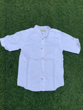 Load image into Gallery viewer, White short hand boy shirt size 3-4years
